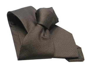 CRAVATTA TIE marrone seta armatura RETE silk made Italy cravatte nuove marroni - Picture 1 of 2