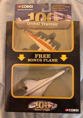 CORGI SHOWCASE COLLECTION 100 YEARS OF FLIGHT GLOBAL TRAVELER CLIPPER/ CONCORDE - Image 1 of 4