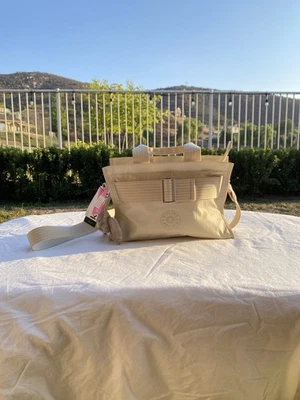 Bolso de mano bandolera Kipling Miah KI6998 beige perla para mujer Foto 1 de 4