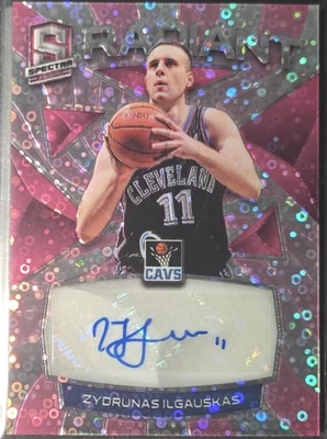 Panini Spectra Zydrunas Ilgauskas Radiant Signatures 2018-19 rosa neón #/25 Foto 1 de 2