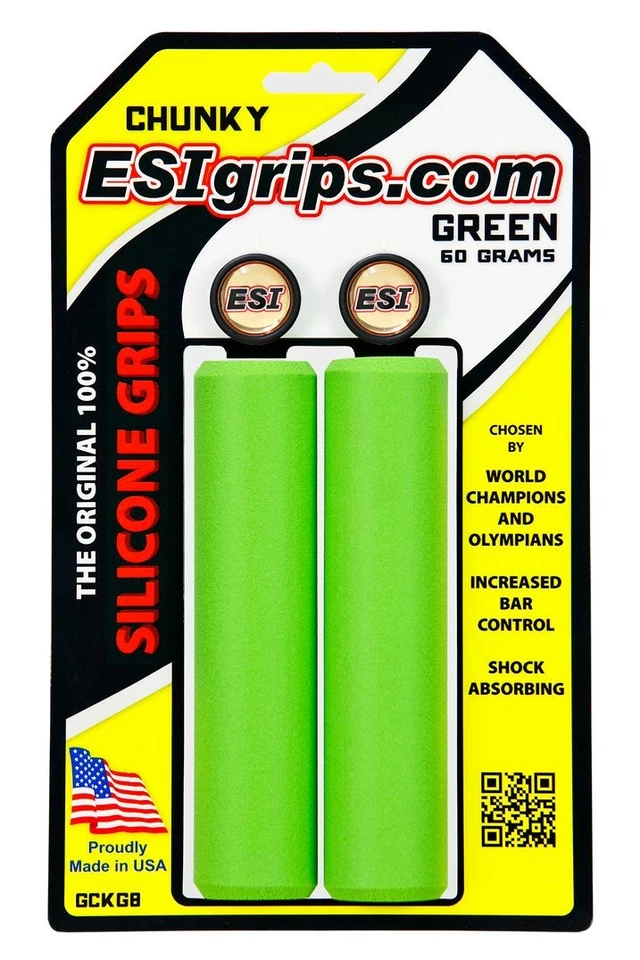 ESI Bar Grips MTB Chunky Silicone Green One Size - Image 1 of 1