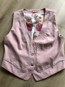 Joe Browns Pretty In Pink Waistcoat Size UK 18 Steampunk - Picture 1 of 5