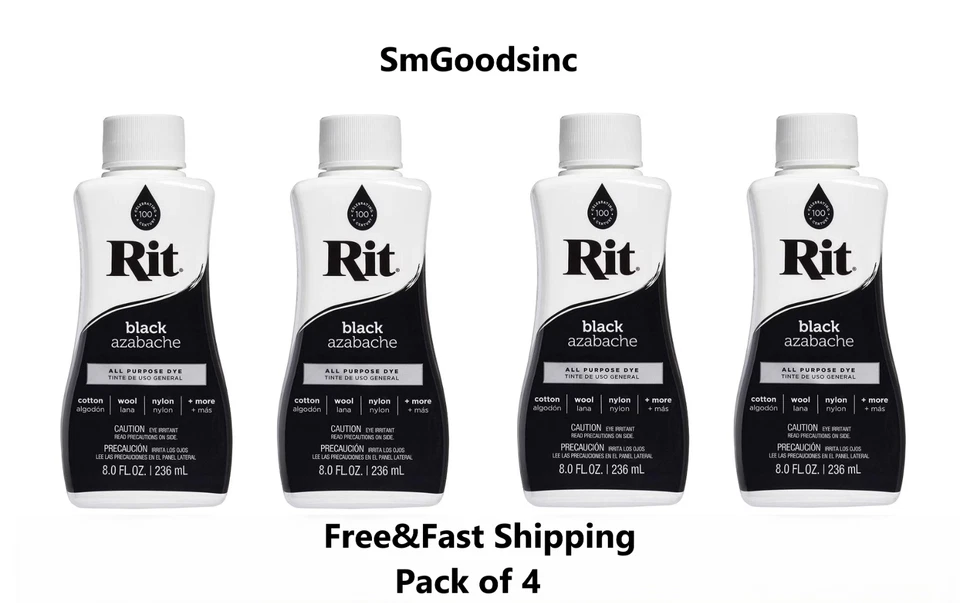 Rit All Purpose Liquid Dye 8 oz, Black (PACK OF 4) - Image 1 of 1