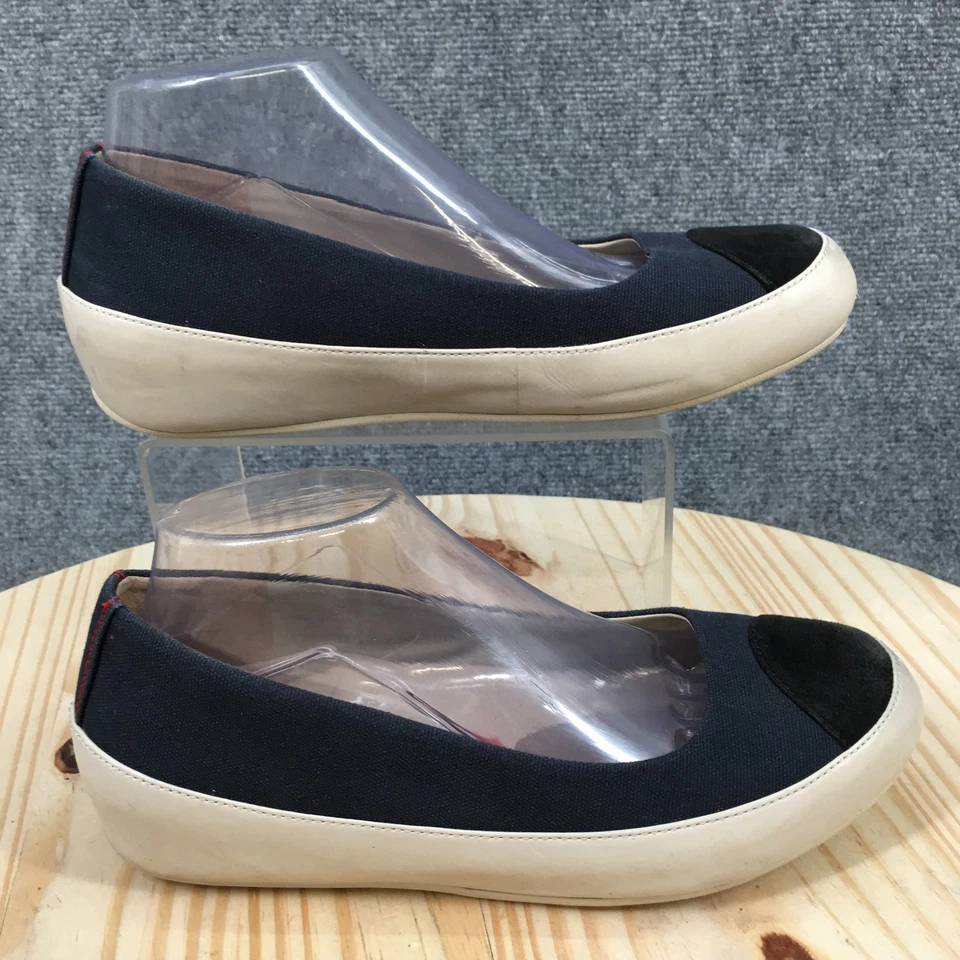 Mocasín Fitflop para mujer 39 azul debido denim punta redonda cuña sin cordones informal denim Foto 1 de 4