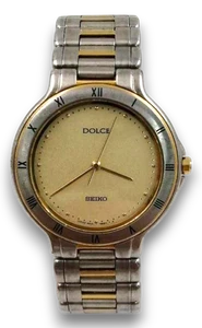 Seiko Dolce 5E31-6B8A Gold HAQ Quartz Vintage 1991 Men's Watch From JAPAN Rare - Picture 1 of 12