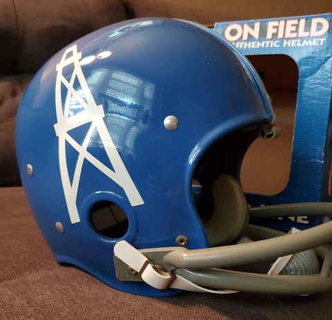 HOUSTON OILERS  THROWBACKNFL Authentic  Football Helmet In BOX RK Tk SUSPENSION Cover