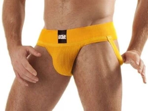 Mister B Jockstrap BARCODE BERLIN Sergey Old School Jock Natural Fit Yellow 1 - Picture 1 of 2