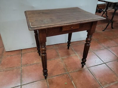 Ancienne Table A Jeu En Chêne Avec 4 Tiroirs  - Photo 1/4