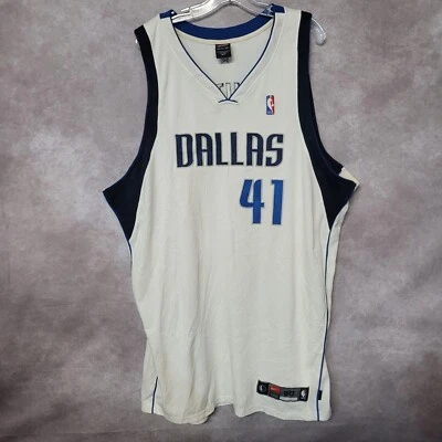 Camiseta deportiva vintage Nike auténtica NBA Dallas Mavericks Dirk Nowitzki 41 para hombre 60 4XL Foto 1 de 4
