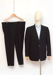 Traje Brioni Vintage Para Hombre Marrón Oscuro Lana Rayas Talla M-L Hecho en Italia - Imagen 1 de 22
