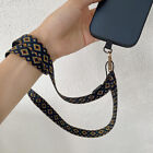 Crossbody Long Mobile Phone Lanyard Wide Cloth Neckband Strap Rope