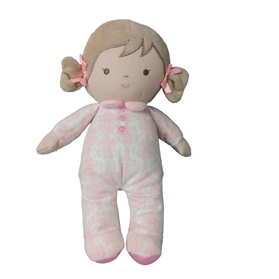 Little Me Plush Baby Doll Girl Pink Pigtail Rattle Soft Body Stuffed Replacement - Image 1 of 4