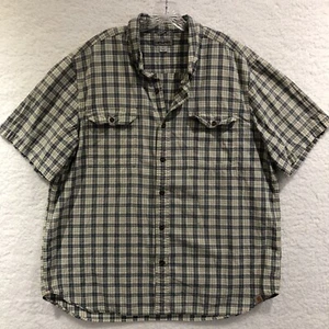 Carhartt Plaid Short Sleeve Relaxed Fit Button Up Work Shirt Mens Size 2XL - Picture 1 of 12