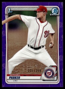 2020 1st Bowman Chrome Purple Refractor Mitchell Parker #BD-176 /250 Washington