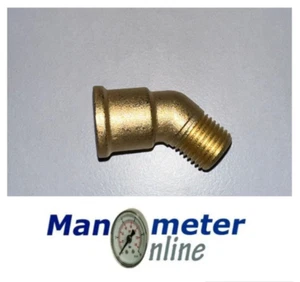 Winkelstück 1x Innen-, 1x Außengewinde, Messing blank 45 Grad - Bild 1 von 1