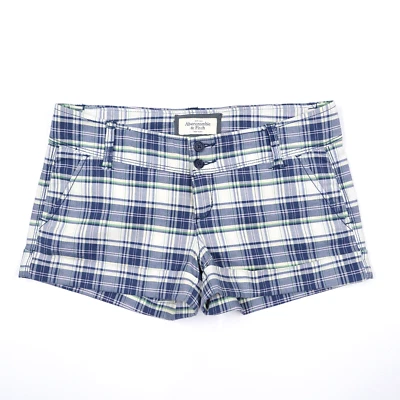 Pantalones Cortos Abercrombie & Fitch A&F Calientes Madras Mujeres Talla 4 Algodón con Elastizado Foto 1 de 4