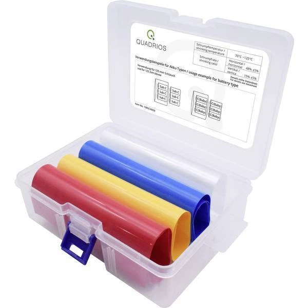 Quadrios 1905ca059 guaina termoretraibile per batterie senza colla trasparente - Immagine 1 di 1