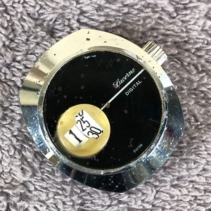 1970's Lucerne Digital Jump Hour Mechanical Wind For Watch Parts Or Repair Only - Picture 1 of 8