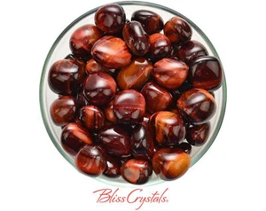 1 Large RED TIGER'S Eye Tumbled Stone #RT06 - Picture 1 of 1