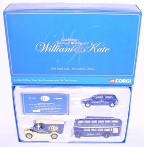 Corgi Toys 1:43 MORRIS MINI +Others ROYAL WEDDING WILLIAM & KATE Lim. Ed. MIB`11 - Picture 1 of 8