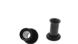 PAR DE TAPONES DE TÚNELES DE CARNE DE UNA SOLA LLAMARADA NEGROS 6g 4MM TAPONES Joyería Corporal TAPÓN Medidores - Imagen 1 de 1