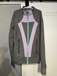 Ivivva by Lululemon Girls Full Zip Jacket Size 12 Perfect Your Practice Grey - Picture 1 of 3