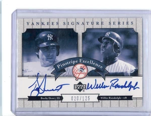 2003 UD Yankees Signature Series Bucky Dent Willie Randolph Dual Auto /125 - Picture 1 of 2