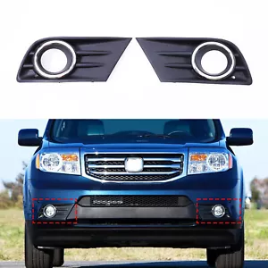 Lunetta coprifendinebbia paraurti anteriore nero ABS per Honda Pilot 2012-2015 - Foto 1 di 12