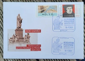Deutschland - Sonderumschlag "500 Jahre Reformation 2021" - SSt Worms - Bild 1 von 1