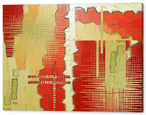 Trip To The Past, Fine Art Canvas Print of Abstract Painting by Raisa Gertsberg - Picture 1 of 4