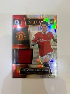 2022-23 Panini Select EPL ALEJANDRO GARNACHO RC ROOKIE SILVER PRIZM JERSEY RELIC - Picture 1 of 4