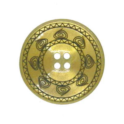 LARGE GOLD DECORATIVE DEEP 4 HOLE COAT BUTTONS GOLD Sizes 23mm 25.5mm - Image 1 of 2
