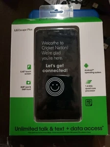 LG Escape Plus 32GB Prepaid Smartphone Gray Brand New Cricket Wireless - Picture 1 of 4
