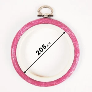 Nurge Round Rubber Hoops With Suspension, Rim Height 8mm, Diameter 205mm (Pink) - Picture 1 of 2
