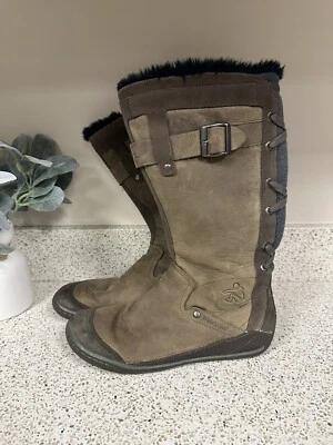 Botas Cushe Mujer Talla 7 Cuero Imitación Piel Rodilla Cremallera IMPERMEABLES Foto 1 de 4