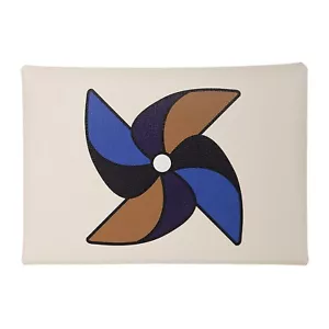 Portatarjetas Hermes Calvi Duo Moulin a Vent Nata Swift cuero - Imagen 1 de 6