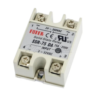 SSR-75DA 75A 250V Solid State Relay Module DC 3-32V to AC 24-380V MT - Bild 1 von 4