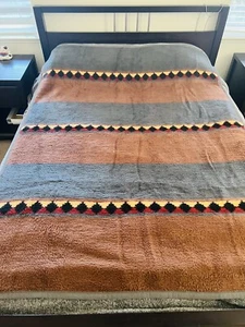 Vintage Cannon Ibena Throw Blanket Southwest Western Reversible Acrylic 56 x 77 - Picture 1 of 13