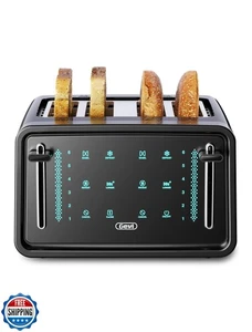 Gevi Toaster 4 Scheiben, LED-Display Touchscreen Bagel Toaster mit Dual Control - Bild 1 von 5