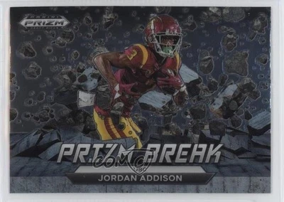 2023 Panini Prizm Draft Picks Prizm Break Jordan Addison #PB-8 Rookie RC - Image 1 of 2