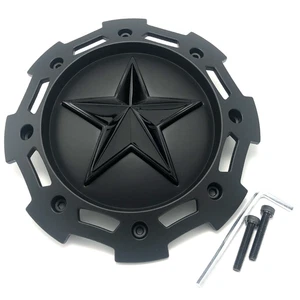 XS Series XS811 RS2 Rockstar Powersports Wheel Center Hub Cap Satin Black - Picture 1 of 7