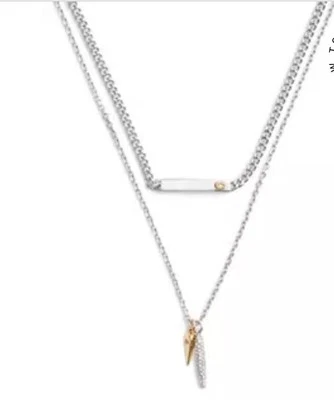 Collar Coach Signature Pavé Multi-Tono Picos Capas (Único) Foto 1 de 4