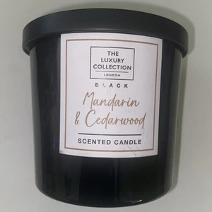 1x Luxury Collection Mandarin & Cedarwood Scented Candle 2 Wick 335g Mothers Day - Picture 1 of 5