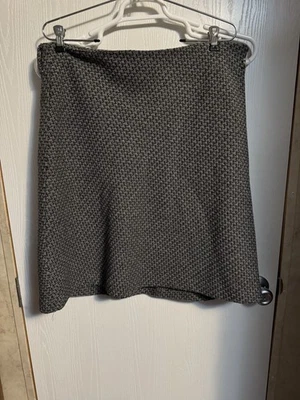 Antigua Falda Azul Marino Tiro Bajo Mezcla Lana Y2K Talla 12 Gris/Negro Vacaciones de Invierno Foto 1 de 4