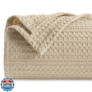 PHF leichte Waffelmuster Decke King Size 104"x 90", weich gewebt Sommer B - Bild 1 von 5