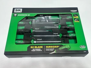 NUOVO SK Professional Tools 10pz S2 SureGrip Set Cacciaviti Antiscivolo in Schiuma - Foto 1 di 7