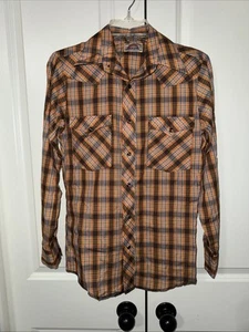 Wrangler Vintage 70s Rainbow Tag Floral Pearl Snap Shirt Boys 18 XL - Bild 1 von 5