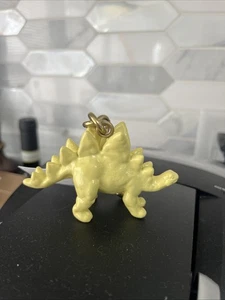 COACH CAX77 Stegosaurus Bag Charm Key Ring FOB Enamel & Metal Brass/Yellow - Picture 1 of 6