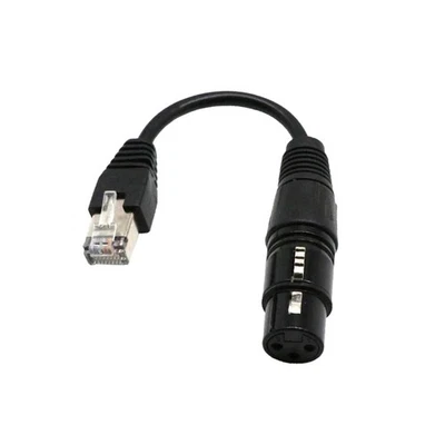6" XLR 3 Pin Female To RJ45 Male Network Connector Adapter Converter Cable - Image 1 of 4