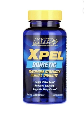 (2)Máximo desempenho humano MPH Xpel diurético herbal 60 cápsulas EXP 11/27 - Imagem 1 de 4
